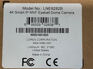 Lorex LNE9282B 8MP 4K 4X Motorized Vari-Focal Dome Camera,